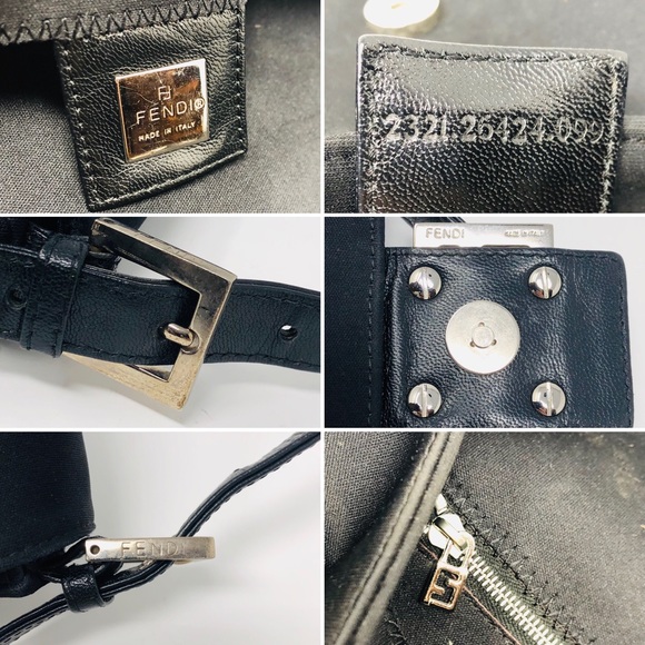 ❌SOLD❌ FENDI VINTAGE LEATHER TRIM BAGUETTE - Picture 7 of 8